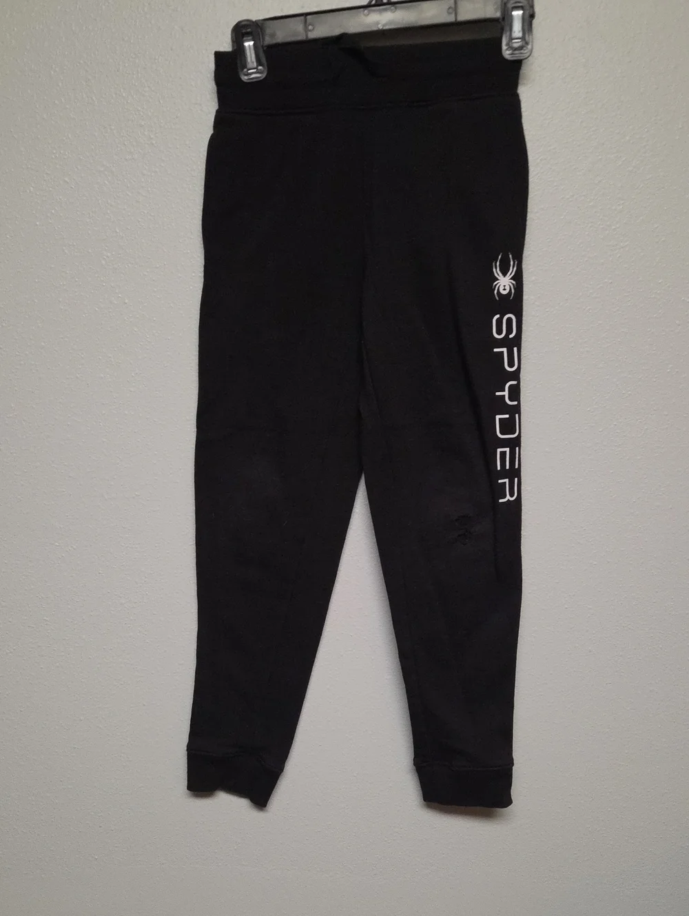 Spyder Black Jogger Pants with White Logo